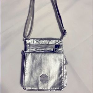 Kipling silver cross body bag